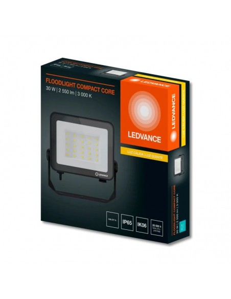 PROYECTOR LED LEDVANCE FL COMPACT IP65 30W 3000K LUZ CALIDA