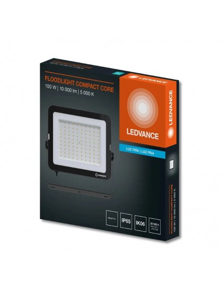 PROYECTOR LED LEDVANCE FL COMPACT IP65 100W 5000K LUZ FRIA