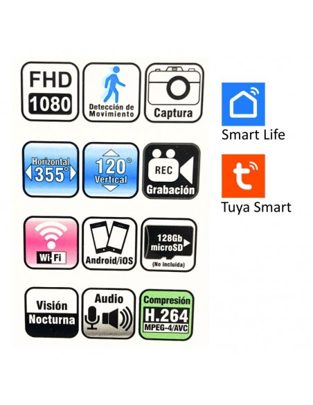 CAMARA WIFI MOVIL C/ AUDIO INTERIOR  SICA SMART