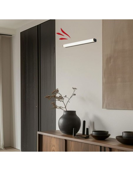 APLIQUE LED LUTHIEN NEGRO 12W LUZ CALIDA 3000K 50×6×4CM