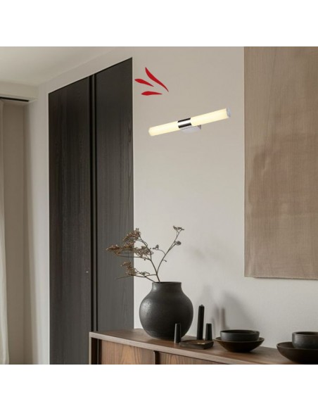 APLIQUE LED LUCILLE CROMO 10W LUZ CALIDA 3000K 45×9×5CM