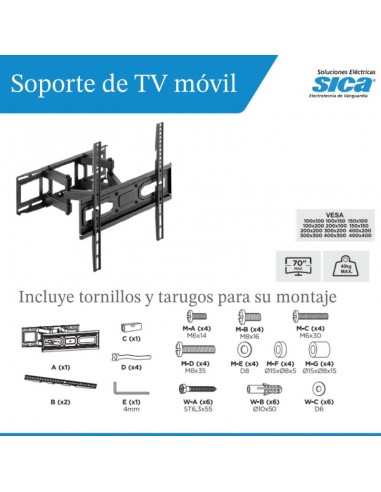 SOPORTE TV  32-70" X2 BRAZO PIVOT 30KG