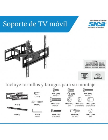 SOPORTE TV  32-70" X2 BRAZO PIVOT 30KG