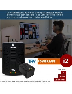 ESTABILIZADOR TRV POWERSAFE 2I 1000VA 6T 2