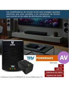 ESTABILIZADOR TRV POWERSAFE AV 1000VA 6T (TV LED-JUEG 2