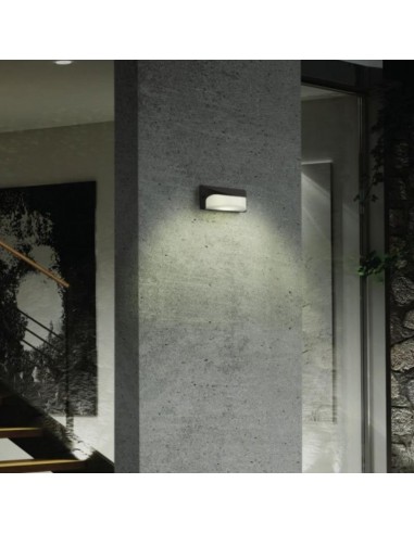 APLIQUE PARED ARA E27 NEGRO IP54 ALUMINIO