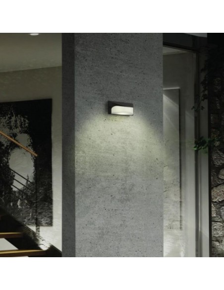 APLIQUE PARED ARA E27 NEGRO IP54 ALUMINIO