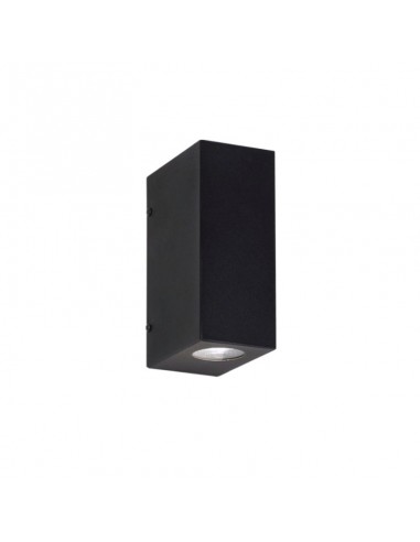 APLIQUE BIDIRECCIONAL RECTANGULAR 2 LUCES GU10 NEGRO