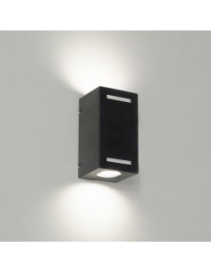 APLIQUE BIDIRECCIONAL RECTANG 2 LUCES GU10 NEGRO LUCERA SJ
