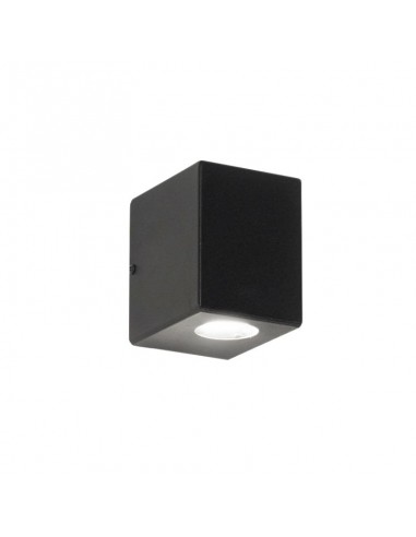 APLIQUE UNIDIRECCIONAL CUBO GU10 NEGRO