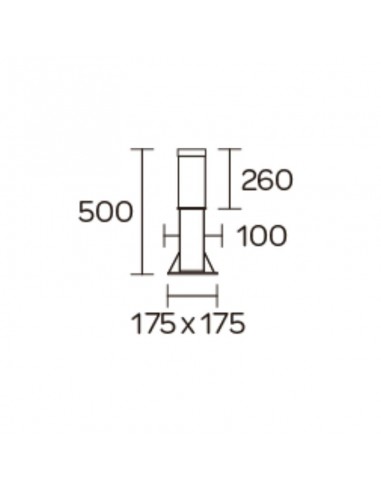 FAROLA ALUMINIO 2440 E27 ALUMAT 50CM