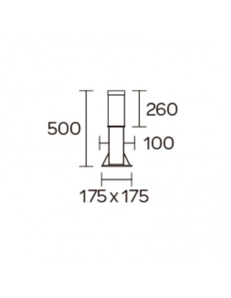 FAROLA ALUMINIO 2440 E27 ALUMAT 50CM