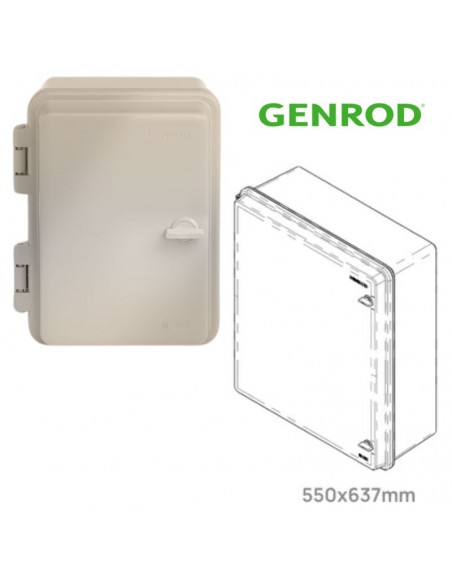 GABINETE QUADRI  PVC IP65 550X637X230 GENROD