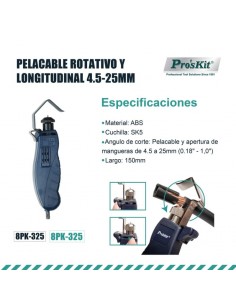 PINZA PELACABLE CIRC.LONGIT. 4-25MM (240MM)LY-25-9 2