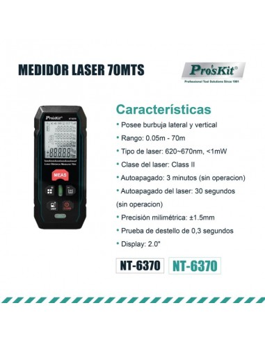 MEDIDOR DISTANCIA LASER 70MTS NT-6370 PROSKIT