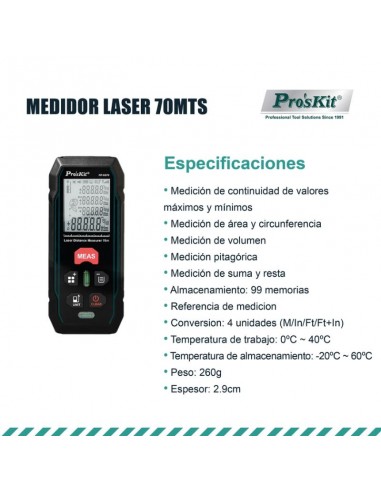 MEDIDOR DISTANCIA LASER 70MTS NT-6370 PROSKIT