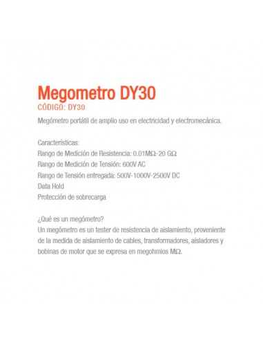MEGOMETRO DIGITAL DY30 GRALF