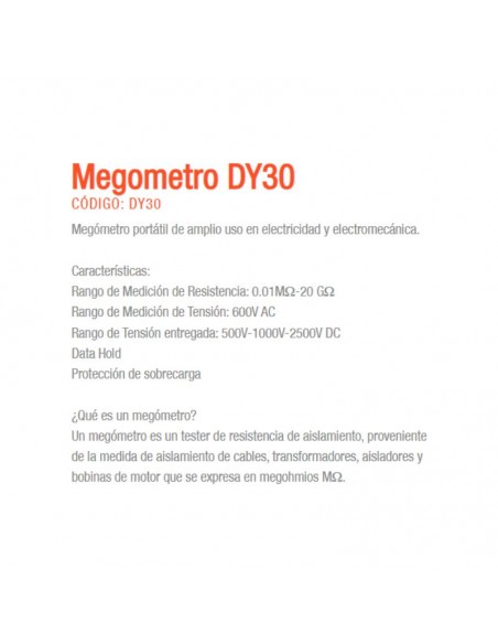 MEGOMETRO DIGITAL DY30 GRALF