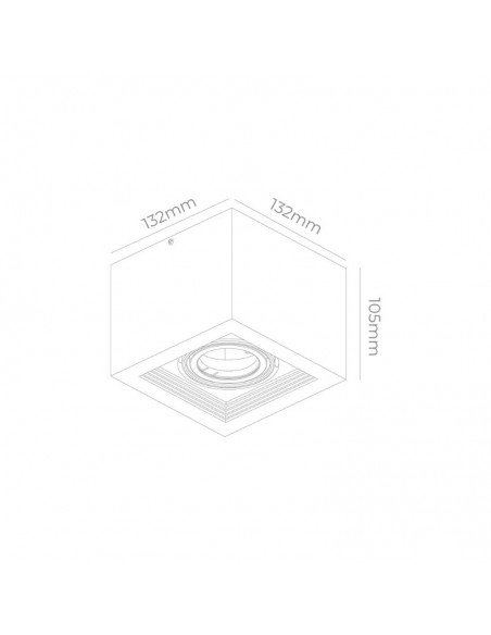 PLAFON ECUA DICRO 1 LUZ NEGRO CANDIL