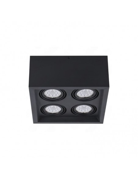 PLAFON ECUA DICRO 4 LUCES NEGRO CANDIL