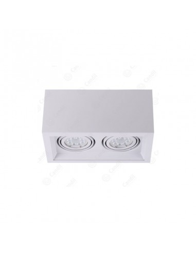 PLAFON ECUA DICRO 2 LUCES BLANCO CANDIL