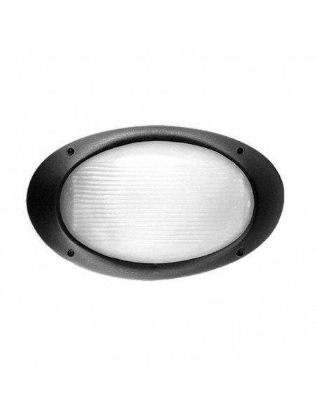 TORTUGA OVAL POLIPROPILENO LISA ARO ALTO NEGRO E27