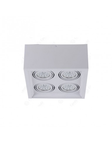 PLAFON ECUA DICRO 4 LUCES BLANCO CANDIL