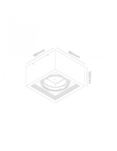 PLAFON ECUA AR111 1 LUZ BLANCO CANDIL