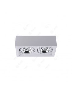 PLAFON ECUA AR111 2 LUCES BLANCO CANDIL