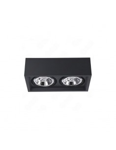 PLAFON ECUA AR111 2 LUCES NEGRO CANDIL