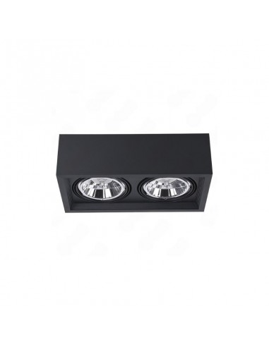 PLAFON ECUA AR111 2 LUCES NEGRO CANDIL