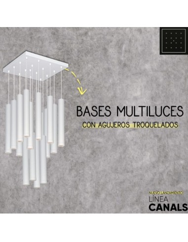 TAPA CUADRADA P/COLG. MULTILUCES DE 1 A 17...