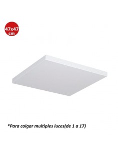 TAPA CUADRADA P/COLG. MULTILUCES DE 1 A 17 470X470X25 BLANCO