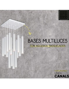 TAPA CUADRADA P/COLG. MULTILUCES DE 1 A 17 470X470X25 BLANCO 2