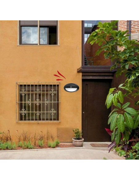 TORTUGA OVAL POLIPROPILENO C/ VISERA ARO ALTO NEGRO E27