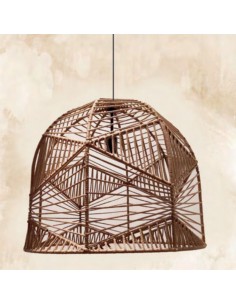 COLGANTE JAULA A1 50X50 HILO MARRON E27