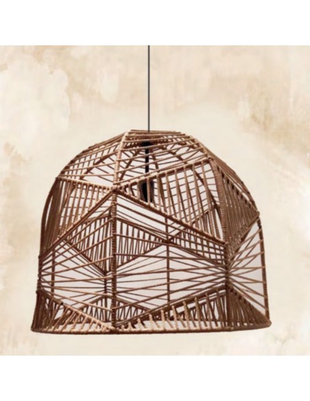 COLGANTE JAULA A1 50X50 HILO MARRON E27