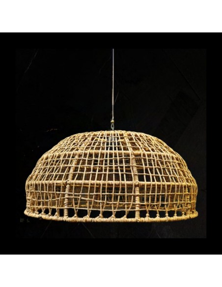 COLGANTE CAMPANA H1 60X30 HILO KRAFT MARRON