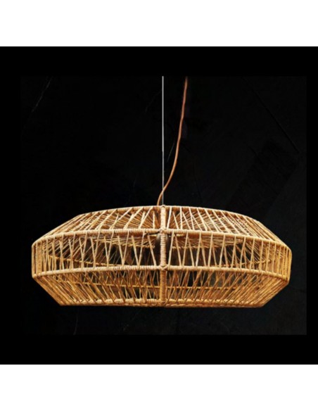 COLGANTE CAMPANA J2 70X20 HILO KRAFT MARRON