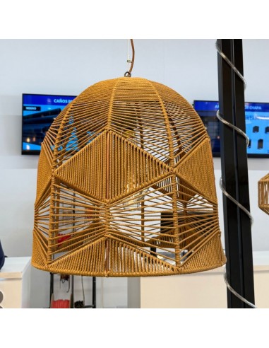 COLGANTE JAULA A1 50X50 HILO MARRON E27