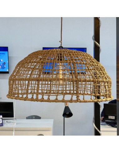 COLGANTE CAMPANA H1 60X30 HILO KRAFT MARRON