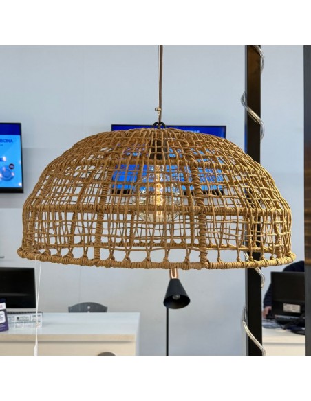 COLGANTE CAMPANA H1 60X30 HILO KRAFT MARRON