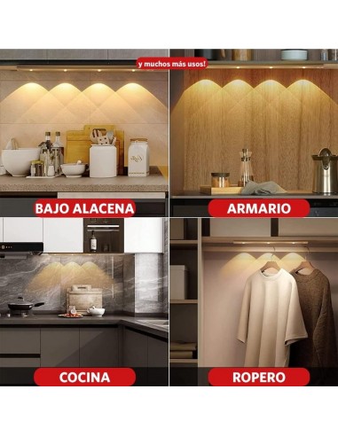 BAJO ALACENA LED 3L 40CMS SENS.MOV. USB DIMMER...