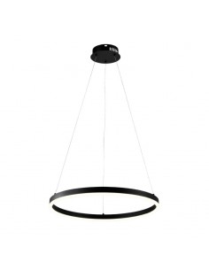 COLGANTE LED BRUSH 30W NEGRO 50CM LUZ CALIDA