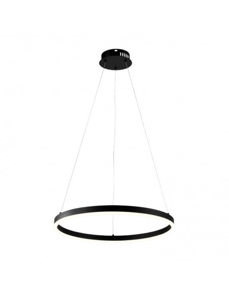 COLGANTE LED BRUSH 30W NEGRO 50CM LUZ CALIDA