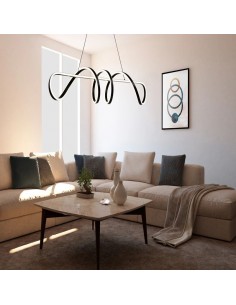 COLGANTE LED TREVOR 83W NEGRO 1000X220MM DINAM. 180º 2