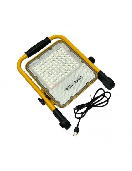 PROYECTOR LED PORTATIL 50W LUZ FRIA USB C TECLASTAR