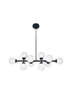 COLGANTE BALL G9 10 LUCES LINEAL NEGRO TEX CANDIL