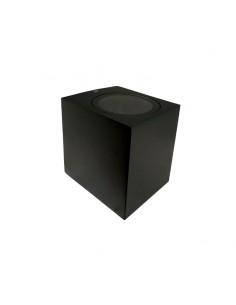APLIQUE UNIDIRECCIONAL RECTO 1 LUZ GU10 NEGRO ALUMINIO