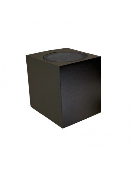 APLIQUE UNIDIRECCIONAL RECTO 1 LUZ GU10 NEGRO ALUMINIO